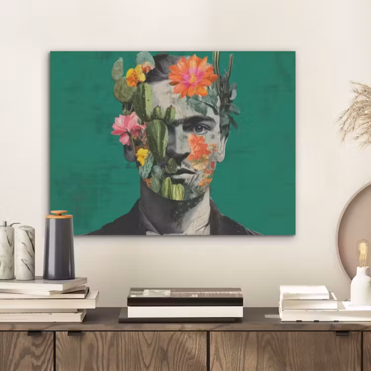 Man - Planten - Groen PET vilt klein -sfeer1