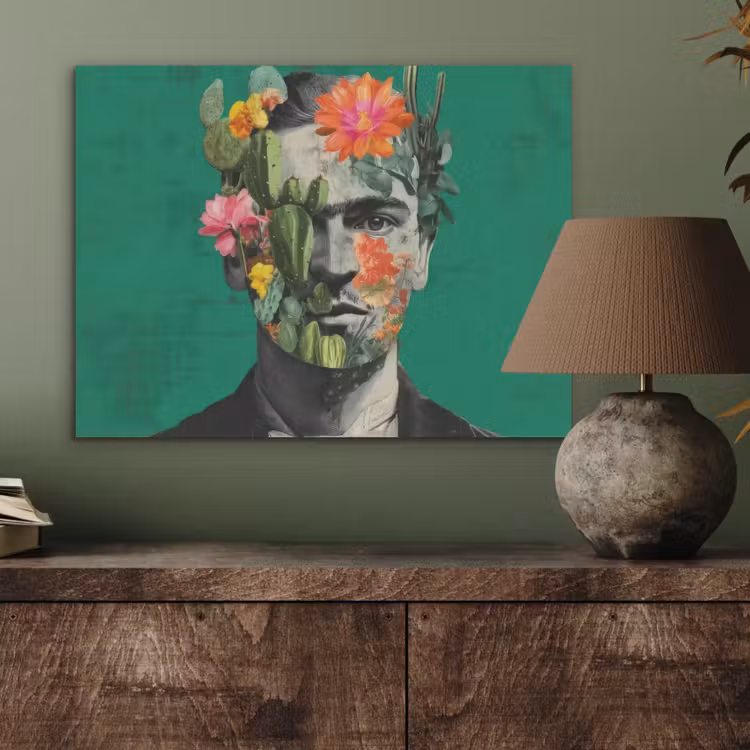 Man - Planten - Groen PET vilt klein -sfeer2
