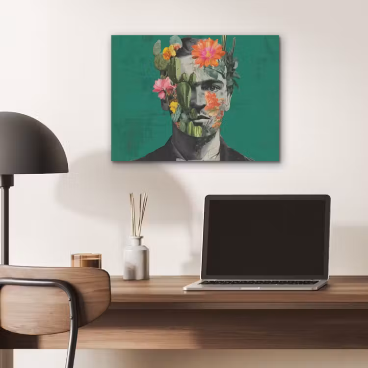 Man - Planten - Groen PET vilt klein -sfeer5