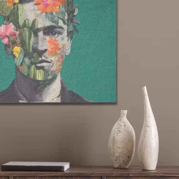 Man - Planten - Groen PET vilt klein -sfeer6_closeup
