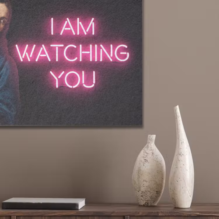 Man - Tekst - Neon PET vilt klein -sfeer6_closeup