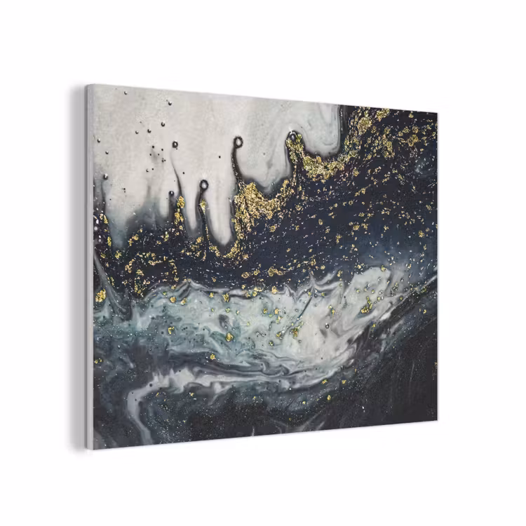 Marmer - Abstract - Goud - Luxe PET vilt klein -3d