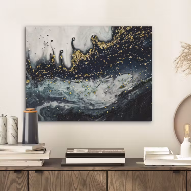 Marmer - Abstract - Goud - Luxe PET vilt klein -sfeer1