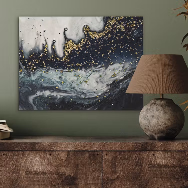 Marmer - Abstract - Goud - Luxe PET vilt klein -sfeer2