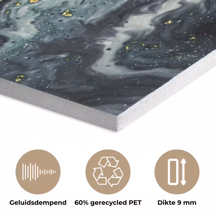 Marmer - Abstract - Goud - Luxe PET vilt klein -closeup_NL