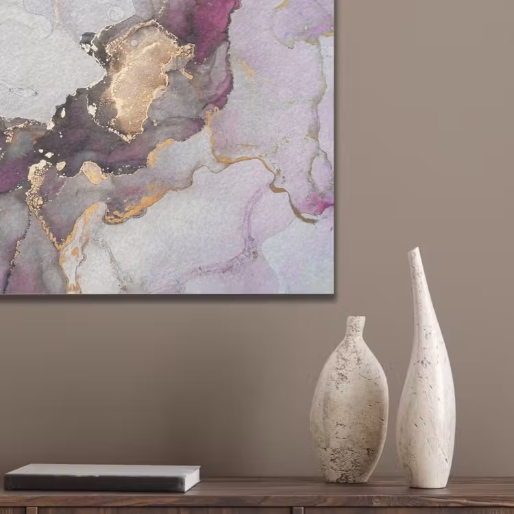 Marmer - Abstract - Goud - Paars PET vilt klein -sfeer6_closeup
