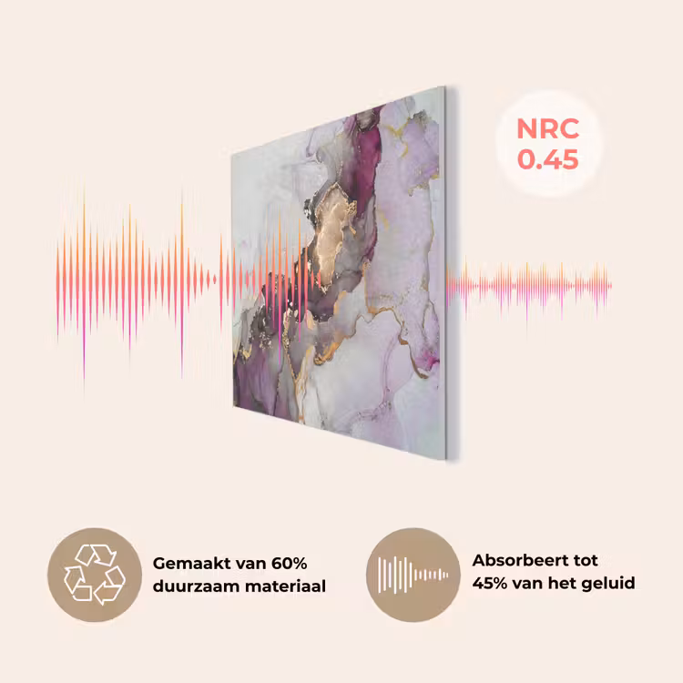 Marmer - Abstract - Goud - Paars PET vilt klein -USP_NL