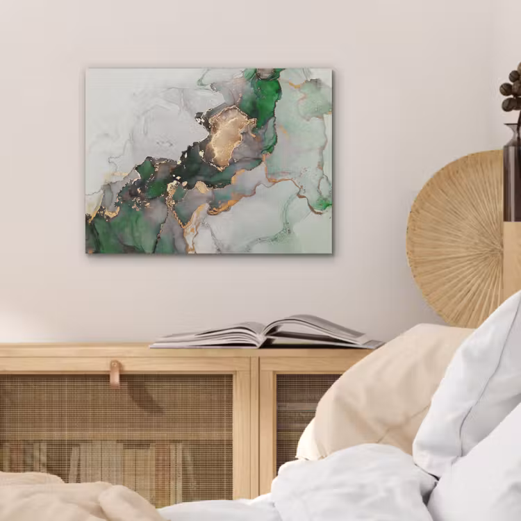 Marmer - Goud - Groen - Luxe PET vilt klein -sfeer3