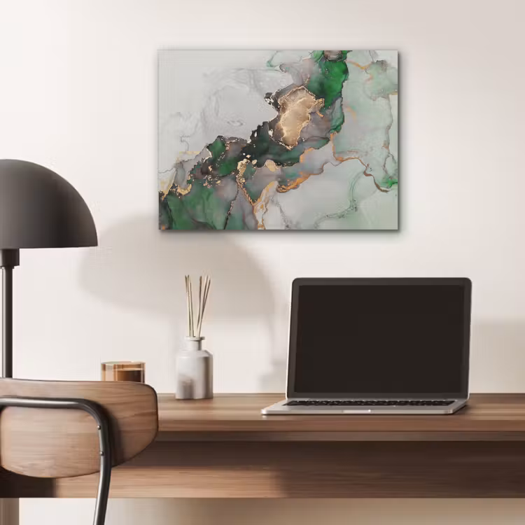 Marmer - Goud - Groen - Luxe PET vilt klein -sfeer5