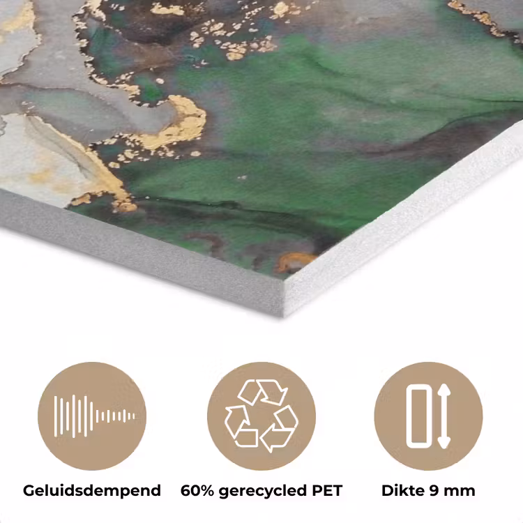 Marmer - Goud - Groen - Luxe PET vilt klein -closeup_NL