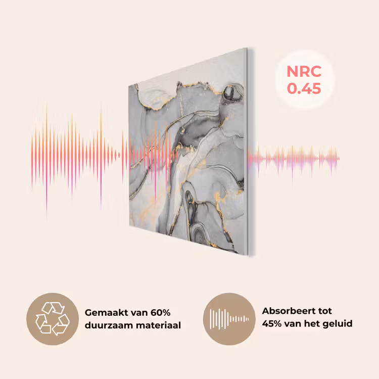 Marmer - Goud - Grijs PET vilt klein -USP_NL