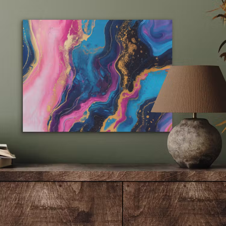 Marmer - Modern - Goud PET vilt klein -sfeer2