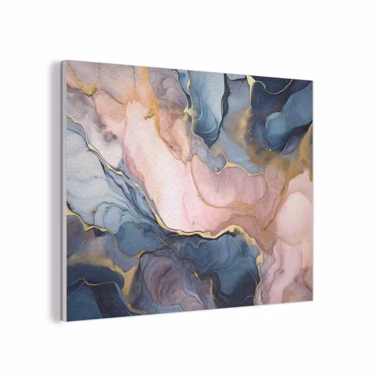 Marmer - Roze - Blauw PET vilt klein -3d