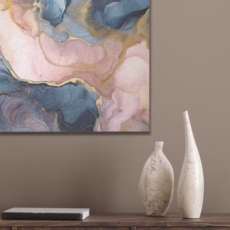 Marmer - Roze - Blauw PET vilt klein -sfeer6_closeup