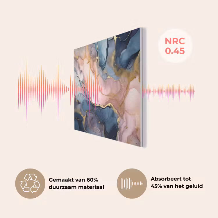 Marmer - Roze - Blauw PET vilt klein -USP_NL