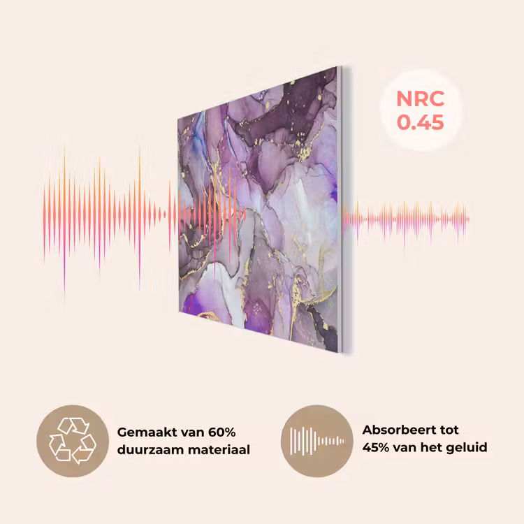 Marmer - Roze - Paars - Gold PET vilt klein -USP_NL