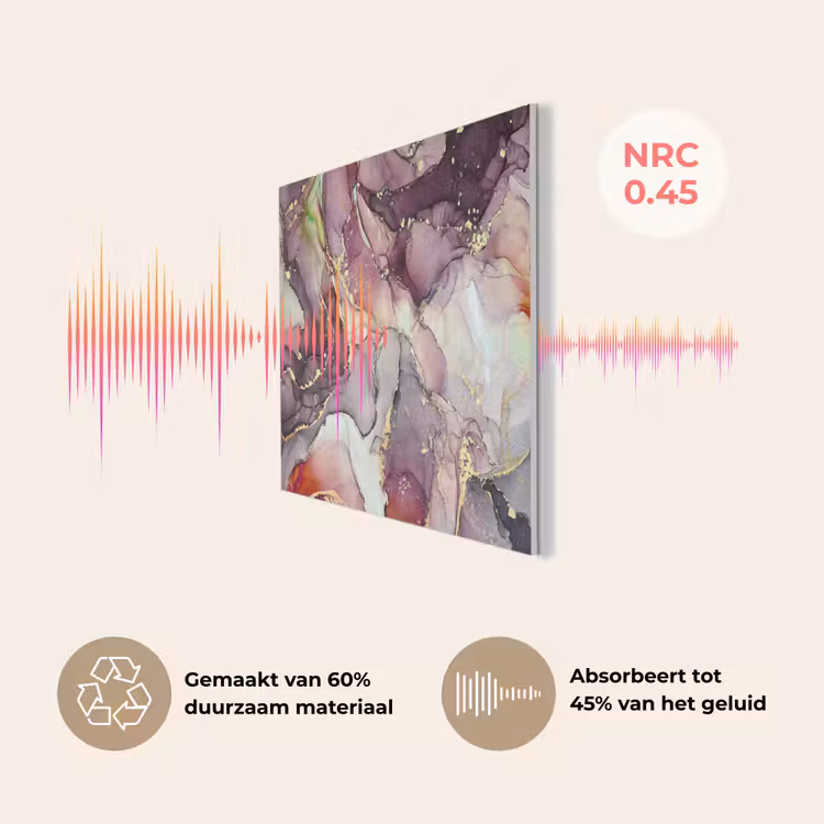 Marmer - Rood - Paars - Goud PET vilt klein -USP_NL