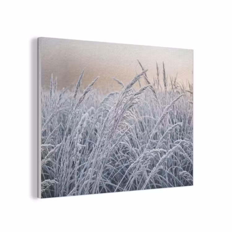 Rijp - Gras - Kristallen - Winter - Minimalistisch PET vilt klein -3d