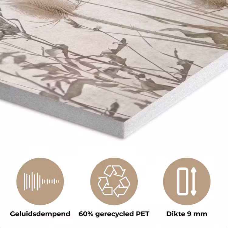 Weidebloemen - Design - Sepia PET vilt klein -closeup_NL