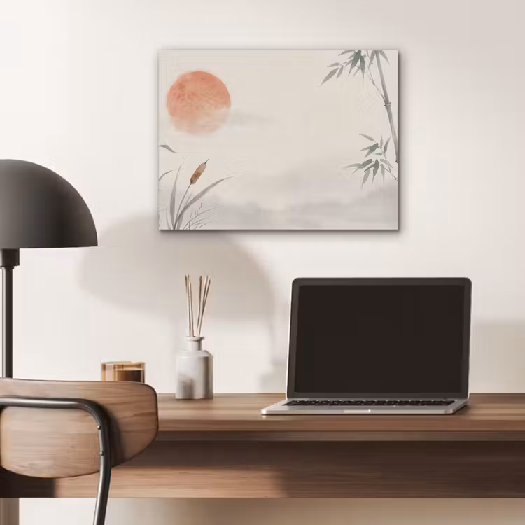 Minimalistisch - Bamboe - Groen PET vilt klein -sfeer5