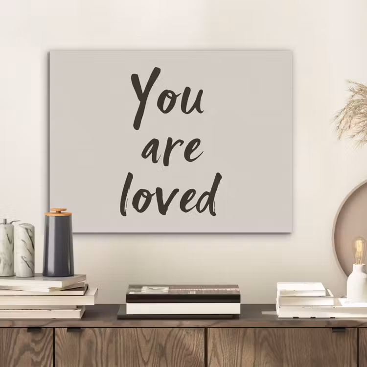 Minimalistisch - Beige - Love PET vilt klein -sfeer1