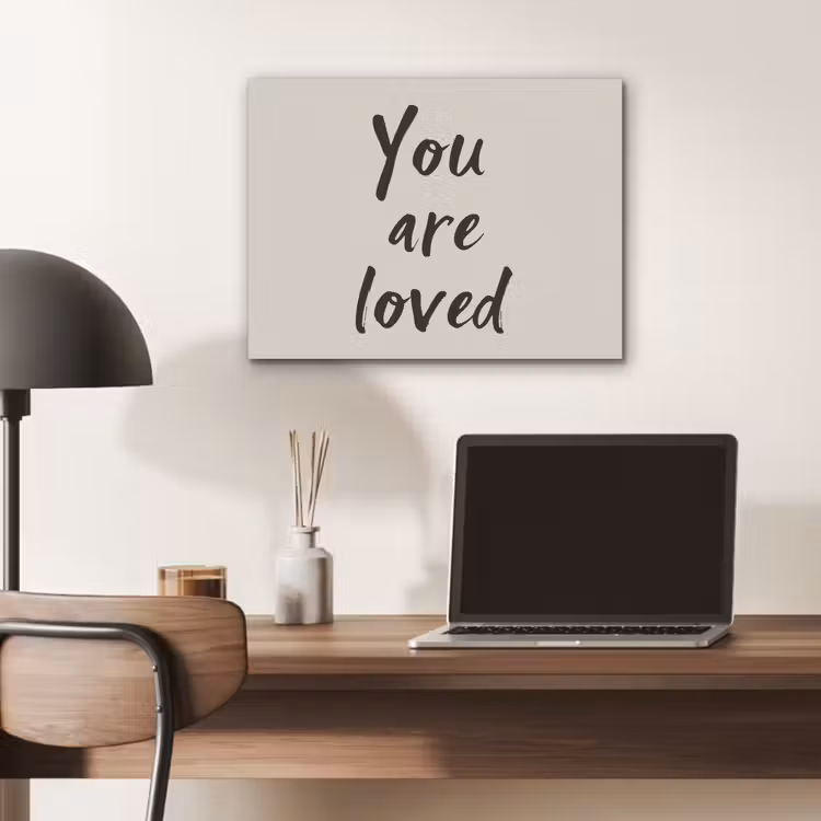 Minimalistisch - Beige - Love PET vilt klein -sfeer5