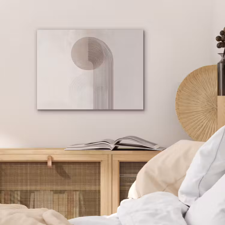 Minimalistisch - Cirkel - Lichtgrijs PET vilt klein -sfeer3