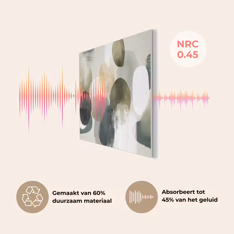 Minimalistisch - Cirkels - Penseelstreken - Beige PET vilt klein -USP_NL