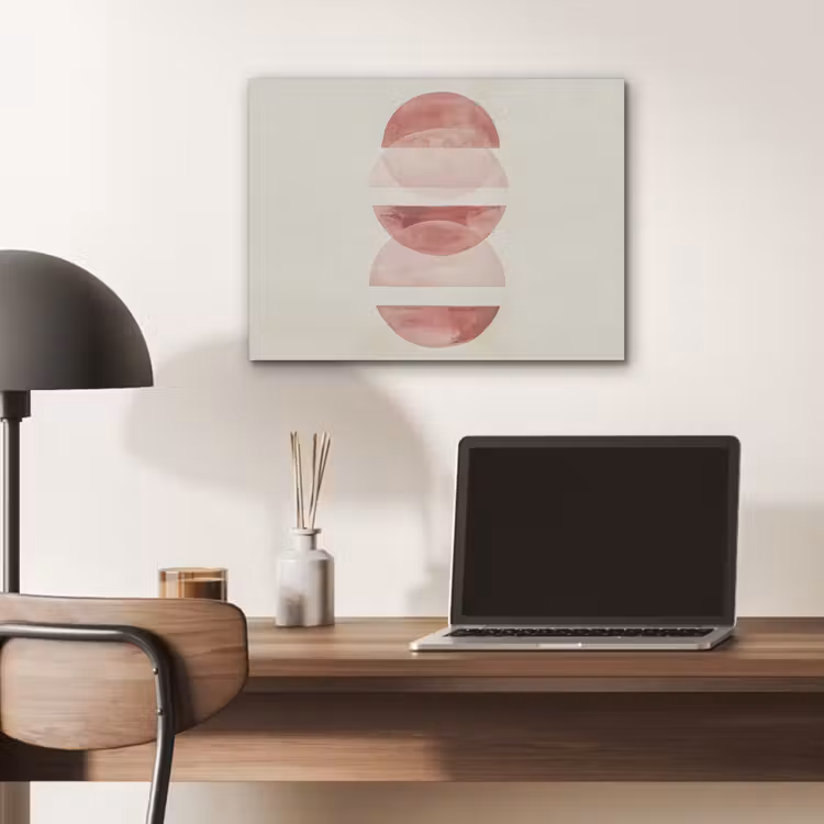 Minimalistisch - Cirkels - Roze PET vilt klein -sfeer5