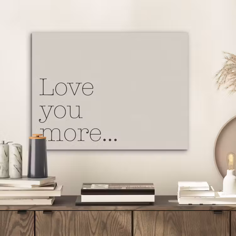 Minimalistisch - Love - Beige PET vilt klein -sfeer1