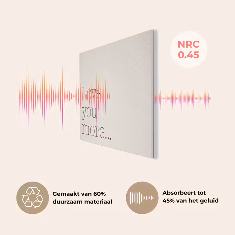 Minimalistisch - Love - Beige PET vilt klein -USP_NL