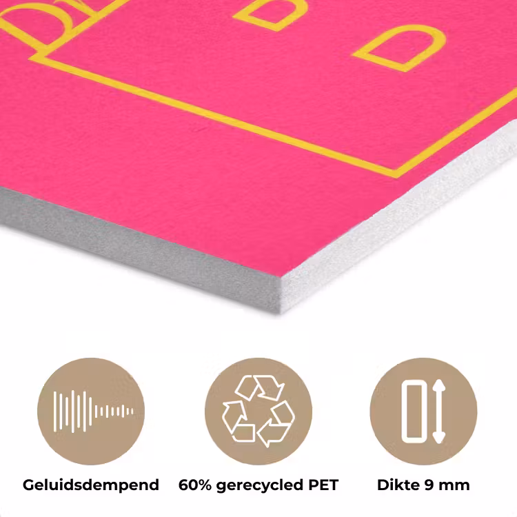 Minimalistisch - Roze - Dream big - Grafisch PET vilt klein -closeup_NL