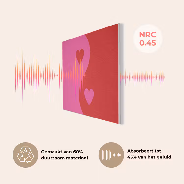 Minimalistisch - Rood - Roze - Hartjes PET vilt klein -USP_NL