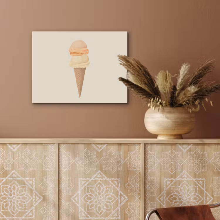Minimalistisch - Schepijs - Hoorntje - Beige PET vilt klein -sfeer4