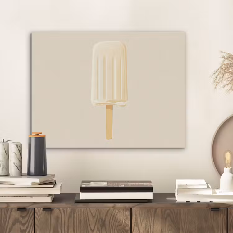 Minimalistisch - Waterijsje - Stokje - Beige PET vilt klein -sfeer1
