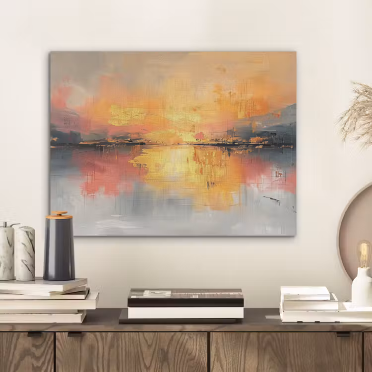 Modern - Abstract - Goud - Roze PET vilt klein -sfeer1