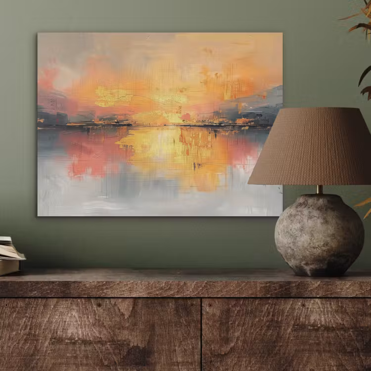 Modern - Abstract - Goud - Roze PET vilt klein -sfeer2