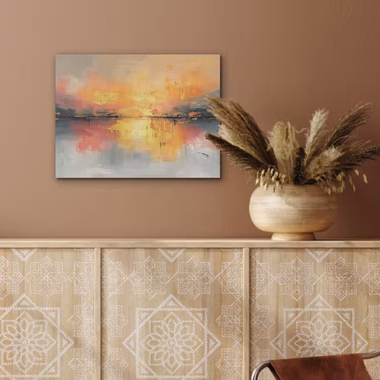 Modern - Abstract - Goud - Roze PET vilt klein -sfeer4