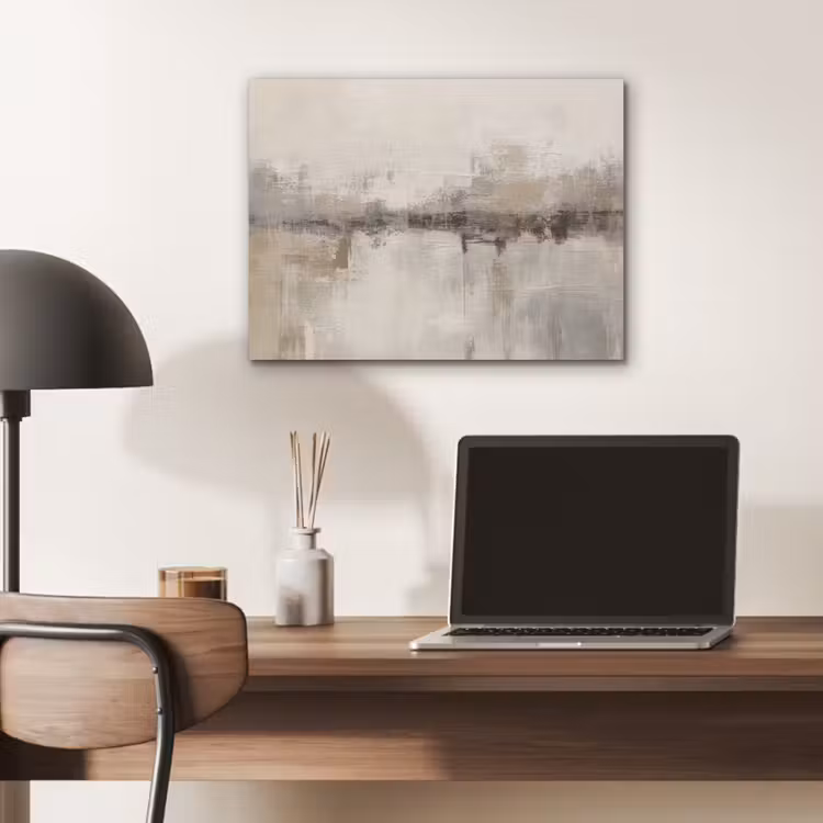 Moderne kunst - Abstract - Beige PET vilt klein -sfeer5