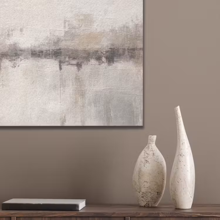 Moderne kunst - Abstract - Beige PET vilt klein -sfeer6_closeup