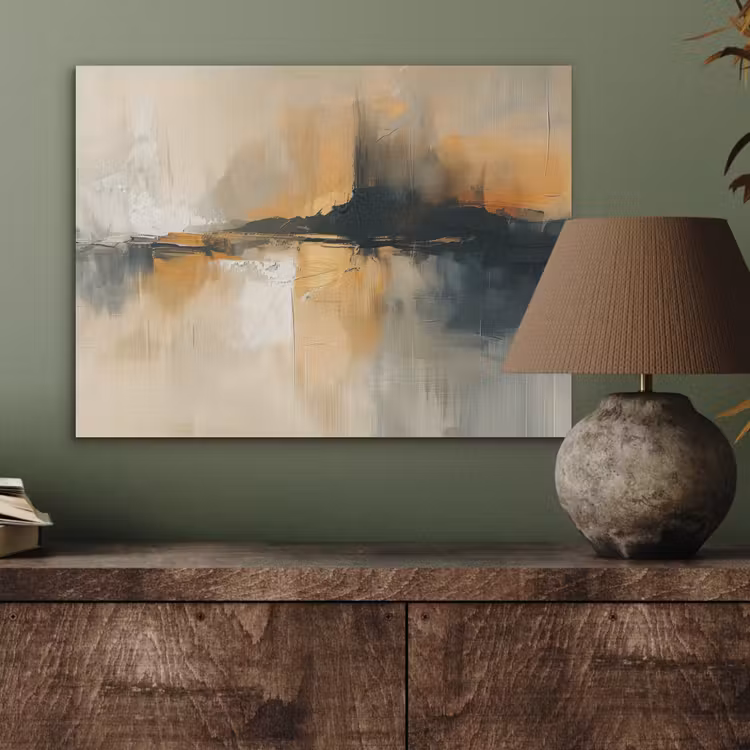 Moderne kunst - Abstract - Zwart PET vilt klein -sfeer2