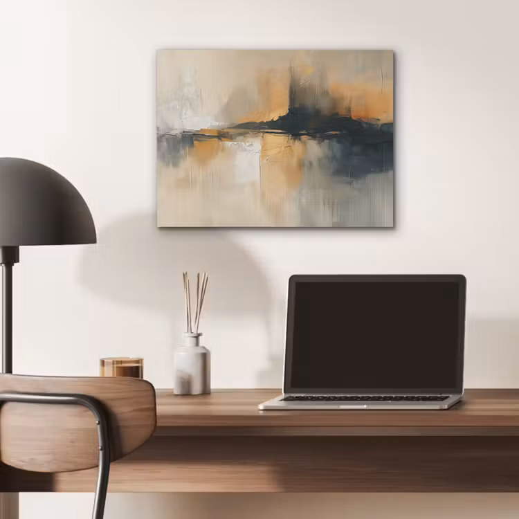 Moderne kunst - Abstract - Zwart PET vilt klein -sfeer5