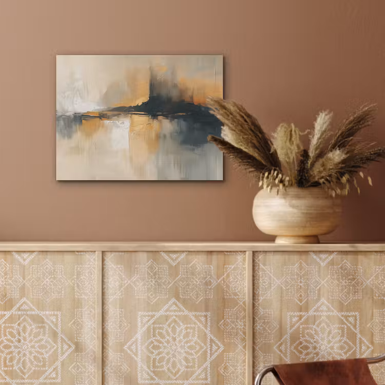 Moderne kunst - Abstract - Zwart PET vilt klein -sfeer4