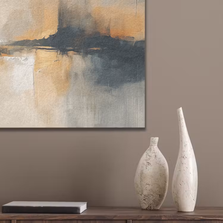 Moderne kunst - Abstract - Zwart PET vilt klein -sfeer6_closeup