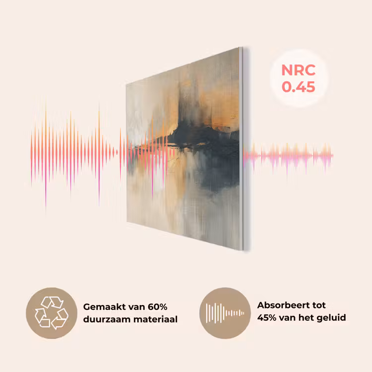 Moderne kunst - Abstract - Zwart PET vilt klein -USP_NL