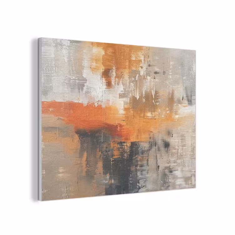 Moderne kunst - Abstract - Goud - Grijs PET vilt klein -3d