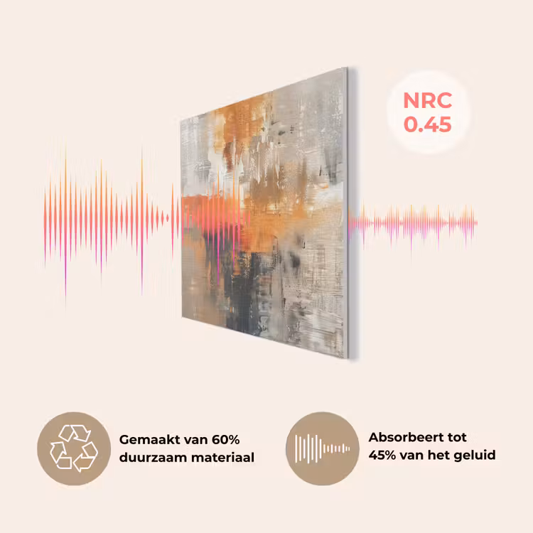 Moderne kunst - Abstract - Goud - Grijs PET vilt klein -USP_NL