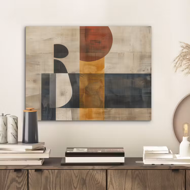 Modern - Kunst - Beige - Industrieel PET vilt klein -sfeer1
