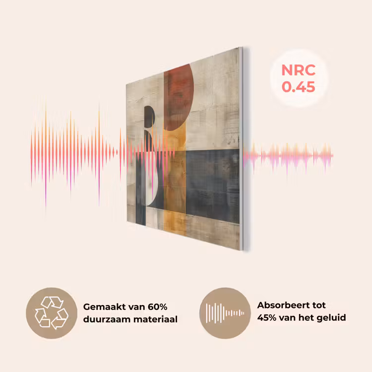 Modern - Kunst - Beige - Industrieel PET vilt klein -USP_NL
