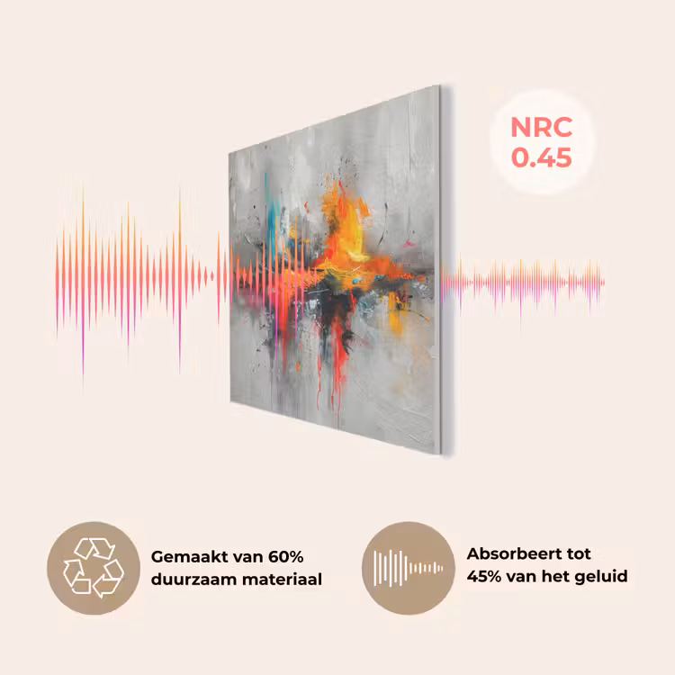 Moderne kunst - Oranje - Grijs - Abstract PET vilt klein -USP_NL